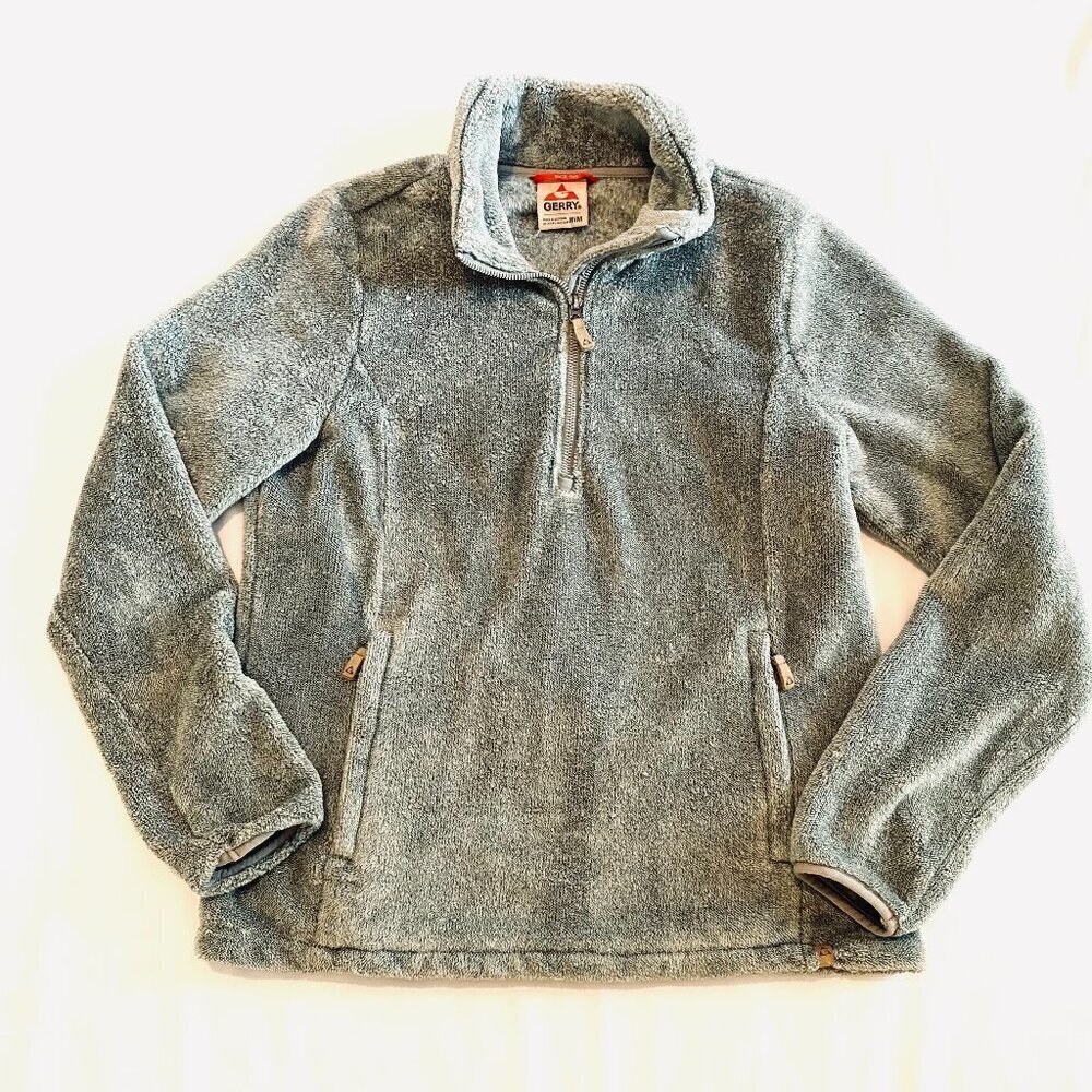 Gerry fleece pullover Medium grey quarter zip plush leisurewear outdoors